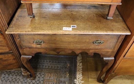 George II oak lowboy